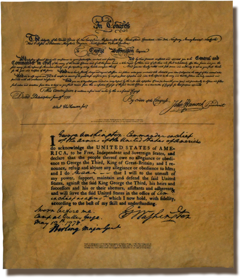 Oath Of Allegiance Of George Washington At Valley Forge (519x616), Png Download