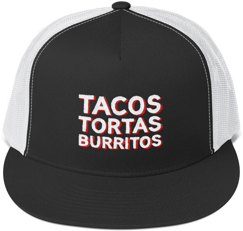 Tacos Tortas Burritos Trucker Cap (1000x1000), Png Download