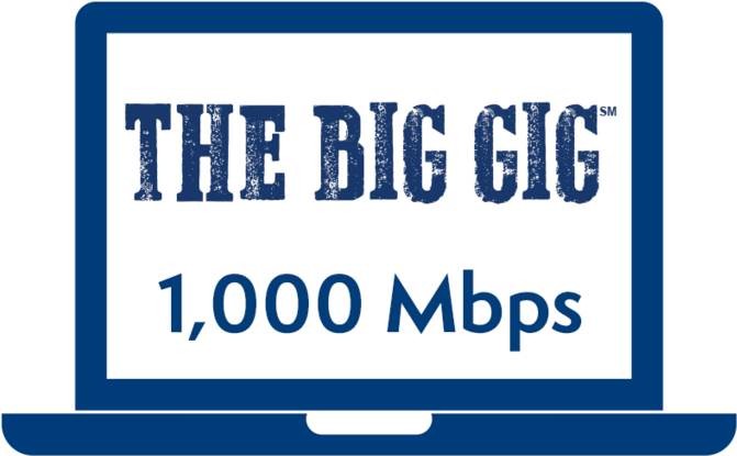 Residential Fiber Internet-the Big Gig 1,000 (767x511), Png Download