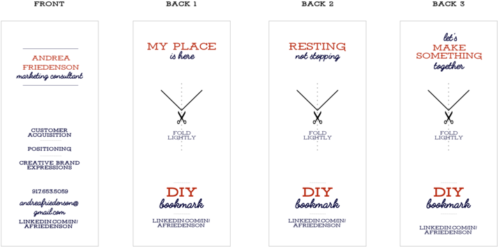 Diy Bookmark Mini Business Cards (800x421), Png Download