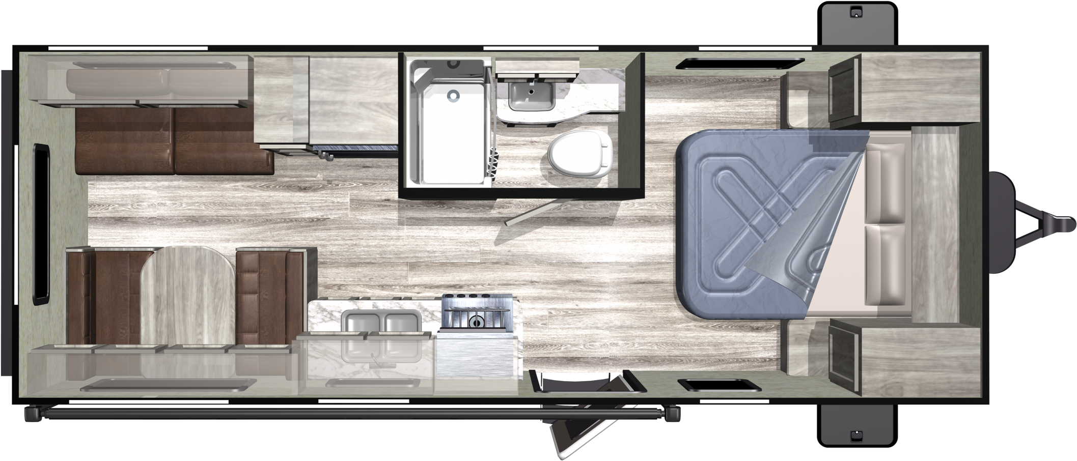 Open Range Conventional Ot21fb Floorplan (2179x960), Png Download
