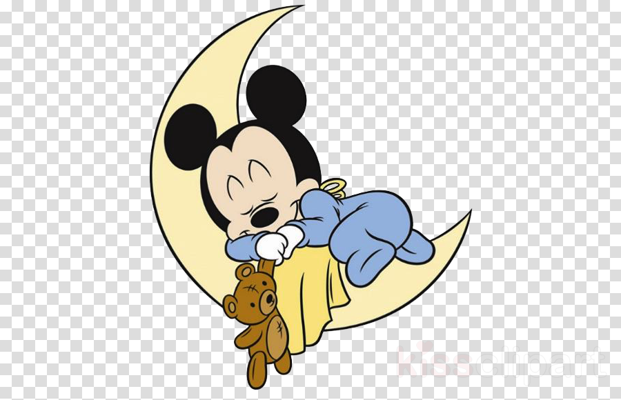 Baby Mickey Mouse Sleeping Clipart Mickey Mouse Minnie (900x580), Png Download