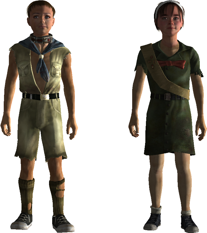 The Wasteland Scout Uniform Is Worn By C (1044x835), Png Download