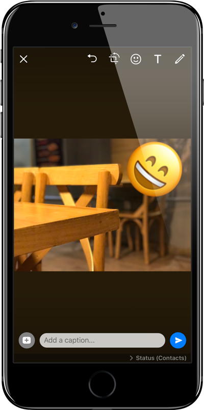 Second Allows You To Add An Emoji (450x868), Png Download
