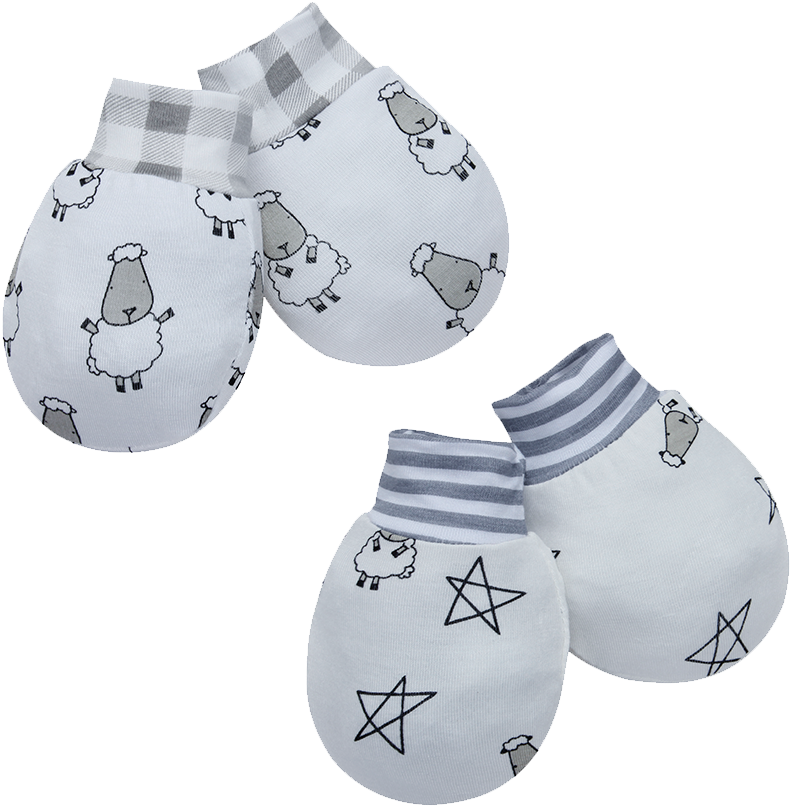 Mittens Small Sheepz Small Star & Sheepz 2pairs (1000x1000), Png Download