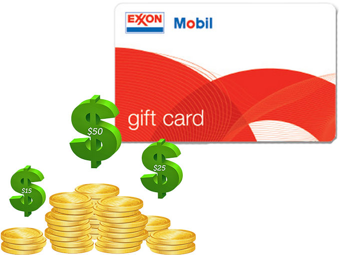 $25 Exxon/ Mobil Gas Gift Card $25 Off Your Purchase (747x562), Png Download