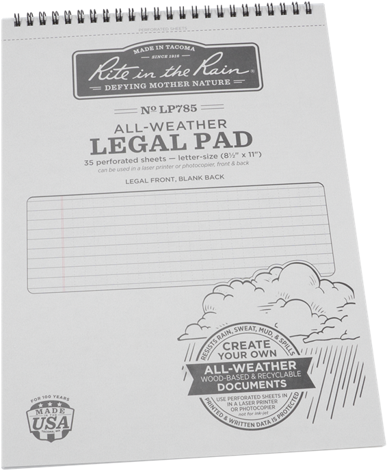 Rite In The Rain Legal Pad All Weather (700x700), Png Download