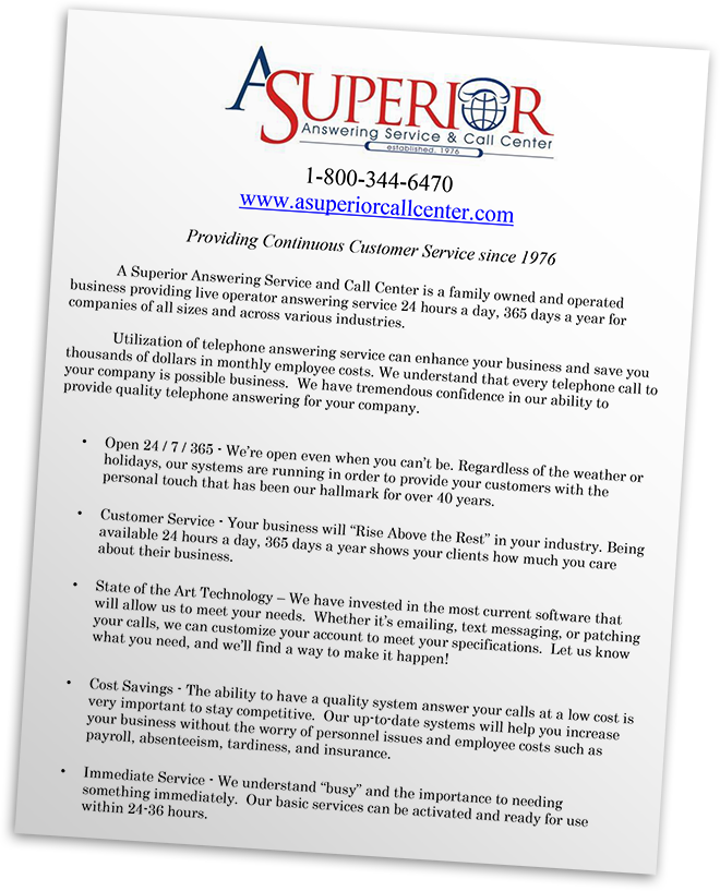 Virtual Receptionist Brochure (660x817), Png Download