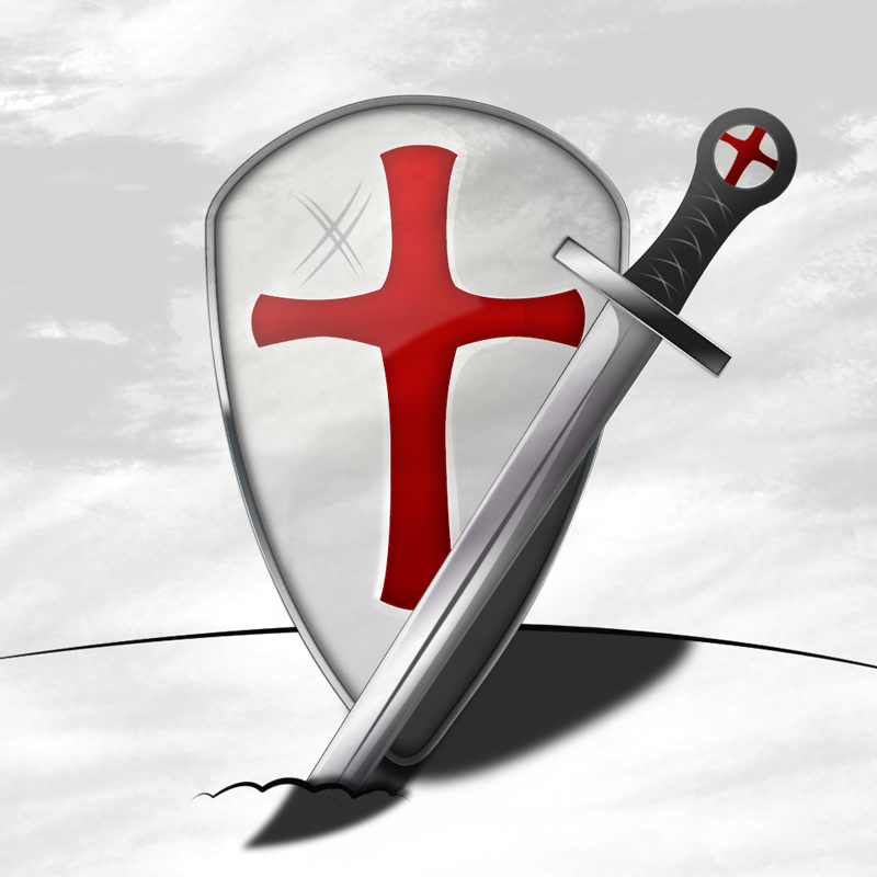 Escudo Templario Tattoo Clipart Knights Templar Sword (800x800), Png Download