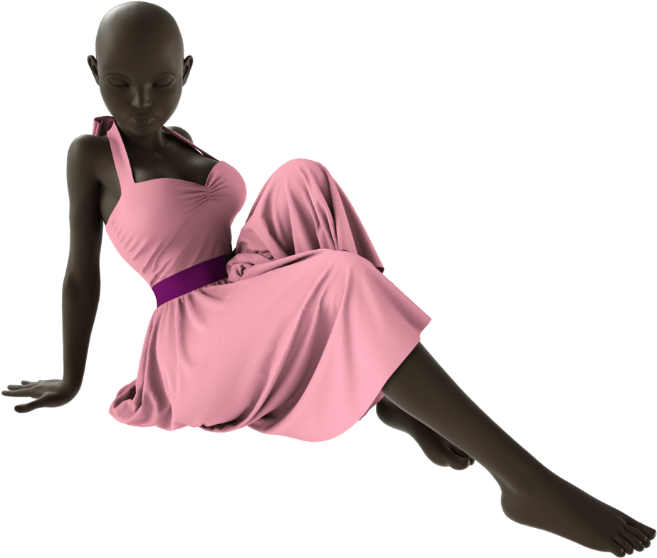 Marvelous Designer Garment File Of Polka Dress Dynamic (1000x1000), Png Download