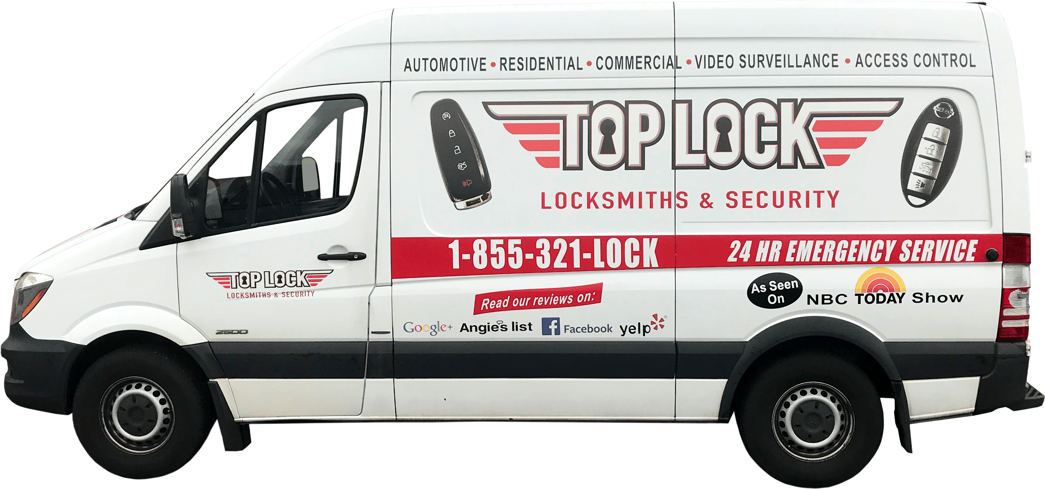 Top Lock Truck (3570x1685), Png Download