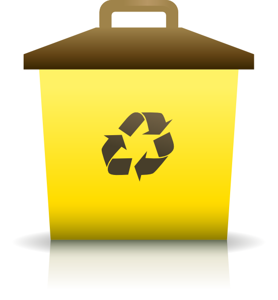 How To Set Use Yellow Recycling Container Icon Png (552x595), Png Download