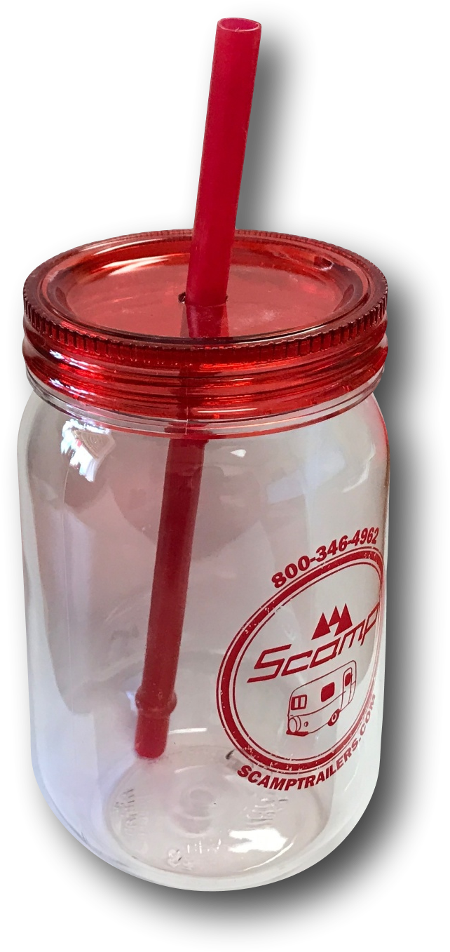 Mason Jar W/lid And Straw (1035x1598), Png Download