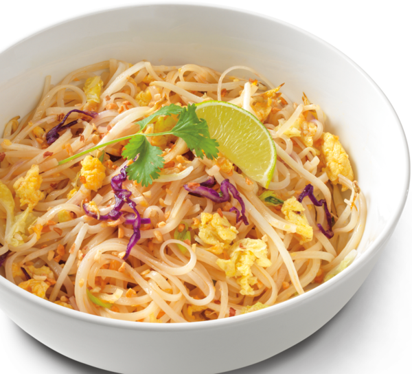 Chicken Or Shrimp Pad Thai Blue Mountain Kitchen (600x544), Png Download