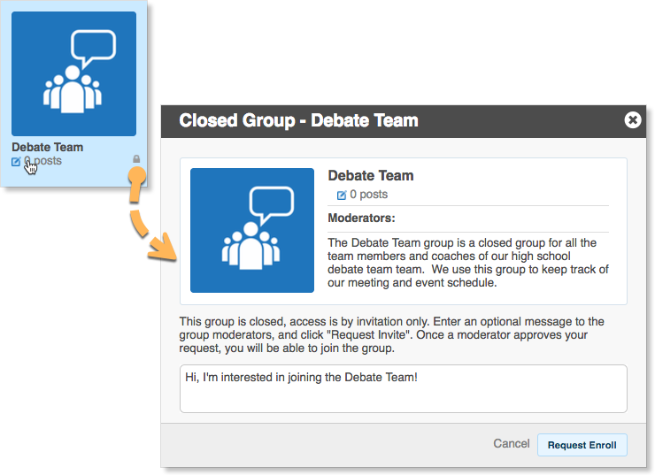 Closed Groups Will Have A Lock Beside Their Name (740x537), Png Download