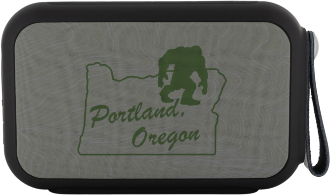 Portland Oregon Bigfoot Bluetooth Speaker (690x690), Png Download