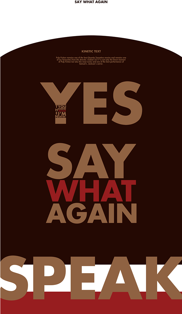 Kinetic Text Project, Created For A Project On The (600x1140), Png Download