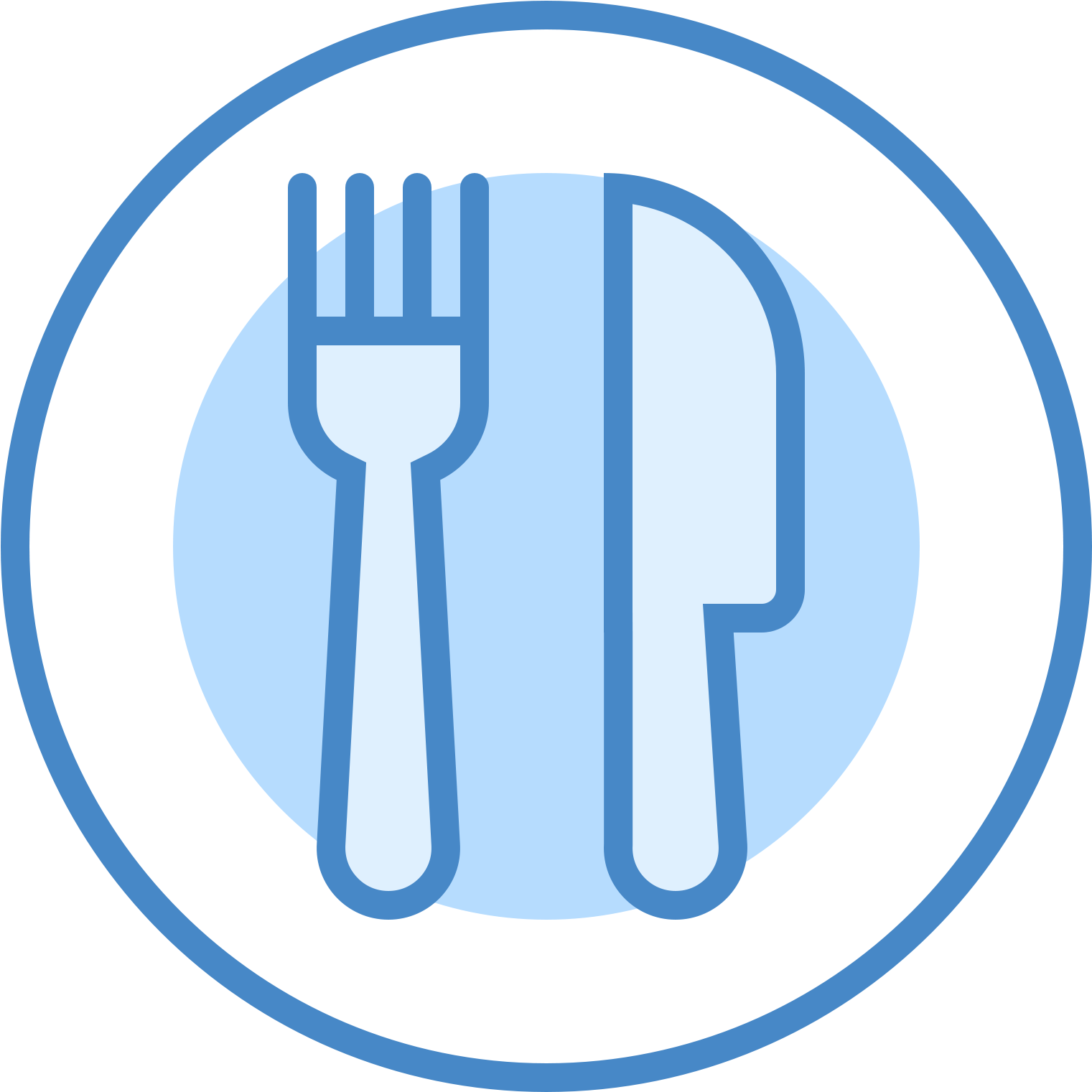 There Is A Single Dish With Only One Fork And One Knife (1600x1600), Png Download