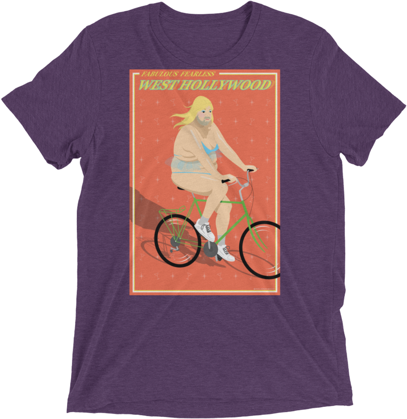 Cyclist Triblend T Shirt Swish Embassy (900x900), Png Download