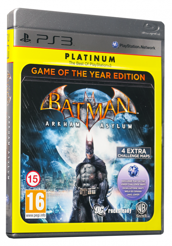 Arkham Asylum Game Of The Year Edition (600x856), Png Download