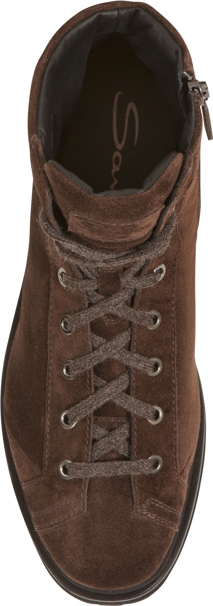 Santoni Brown Suede Hiking Boots (1600x2396), Png Download