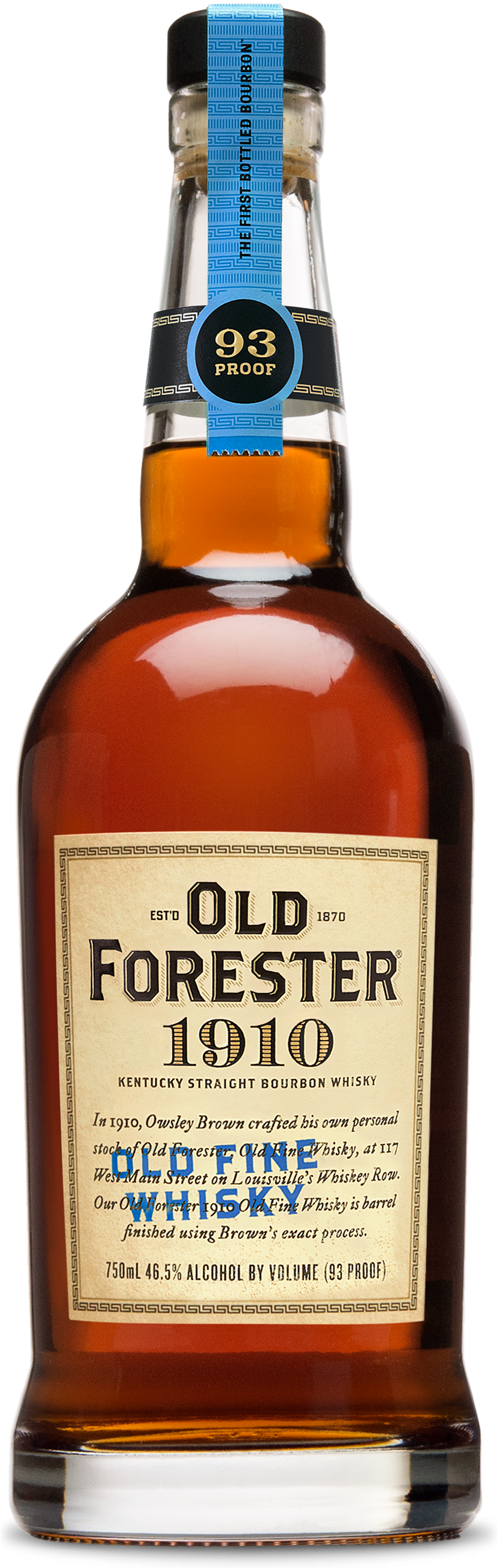 1910 Old Forester Old Fine Whiskey (902x2793), Png Download
