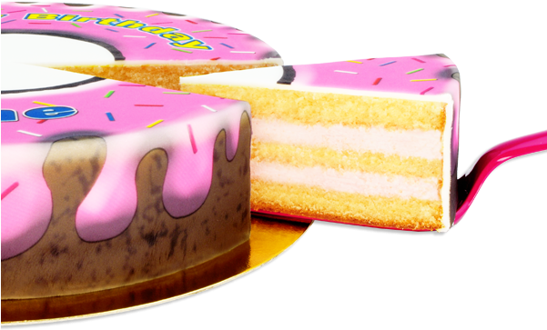 Homer Simpsons Auf Donut Torte (600x600), Png Download