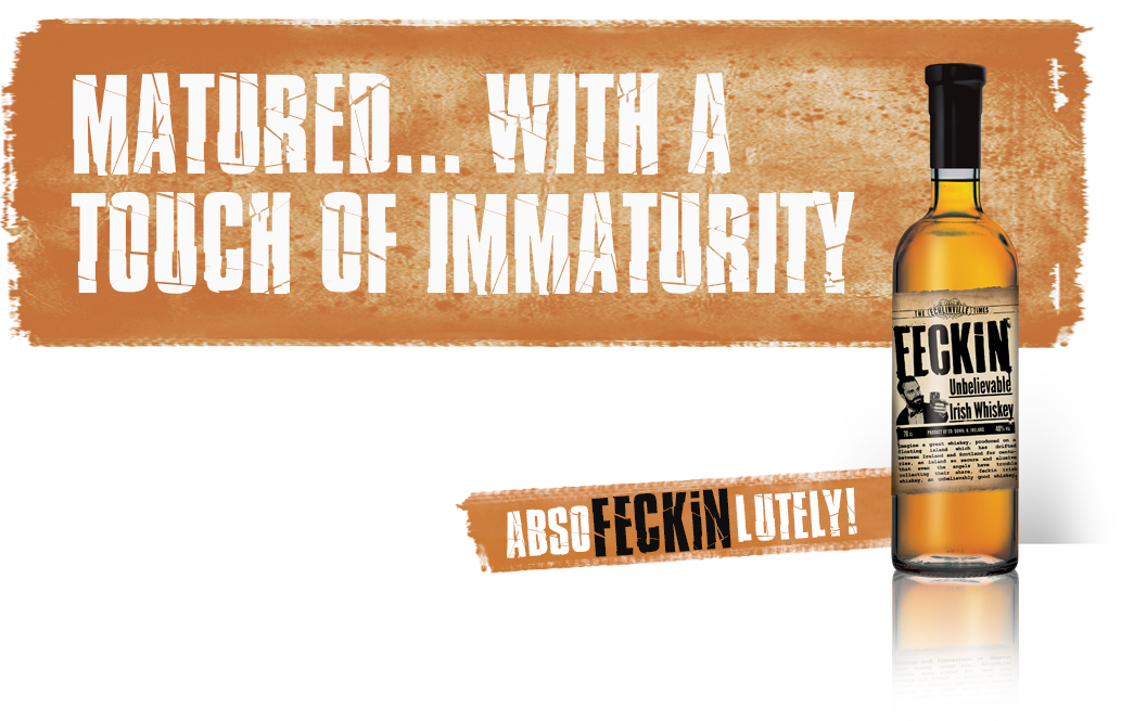 Feckin Whiskey 40% Abv (1033x665), Png Download