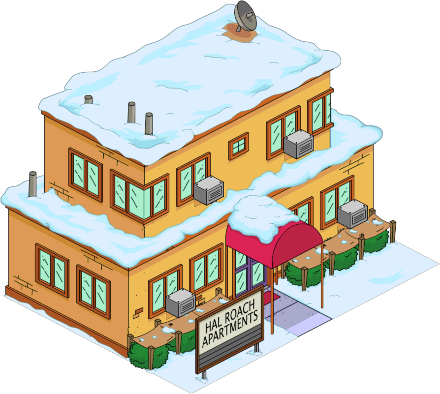 Tapped Out Hal Roach Apartments Game Files (894x801), Png Download