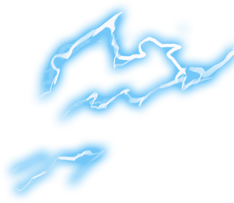 Blue Light Element Lightning Icon Free Download Image (788x684), Png Download