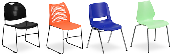 Plastic Stack Chairs - Flash Furniture Hercules Series 880 Lb. Capacity Black (650x270), Png Download