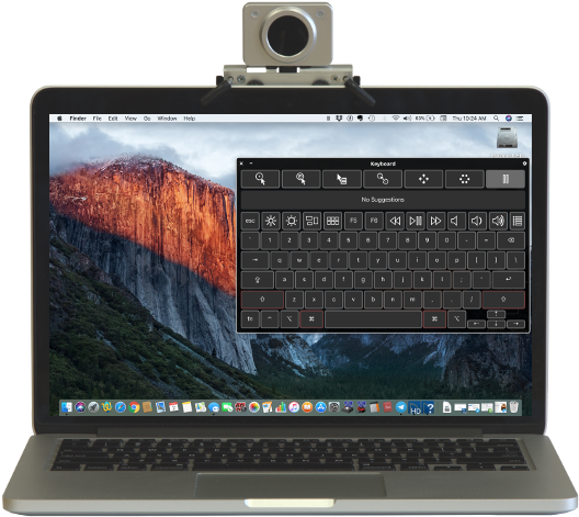 Macbook With Headmouse Nano And Apple's Accessibility - Headmouse Extreme (600x489), Png Download