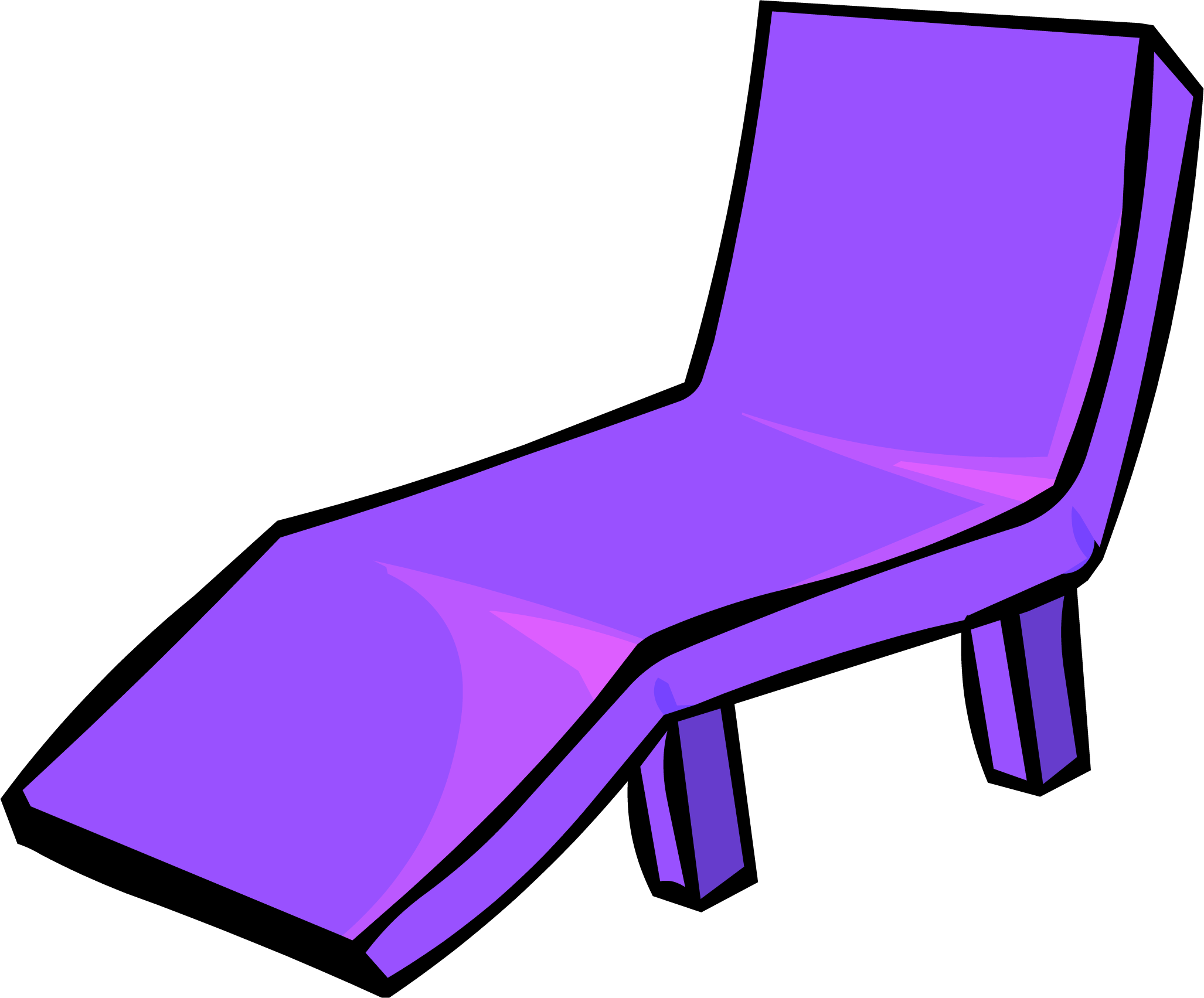 Purple Plastic Lawn Chair - Lawn Chair Png (2054x1703), Png Download