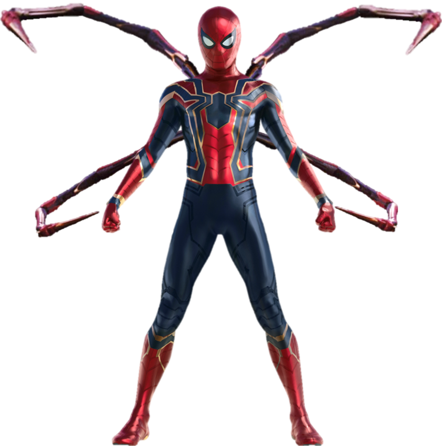 Follow Instagram Deadpool And Spiderman, Spiderman - Avengers Infinity War Iron Spider (889x898), Png Download