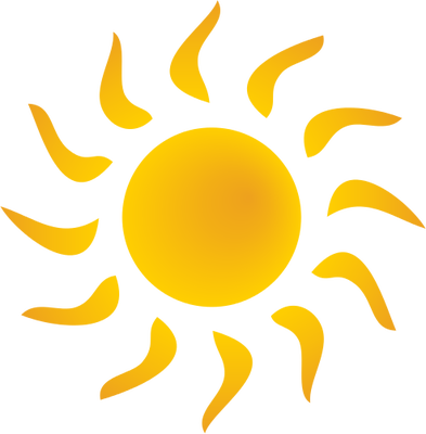 Ian Symbol Weather Solar Radiation - Sun Symbol (393x400), Png Download