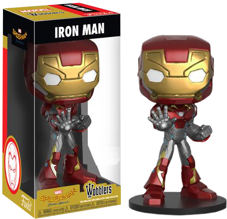 Funko Wobblers Marvel Spiderman Homecoming Iron Man - Funko Wacky Wobbler Iron Man (457x441), Png Download