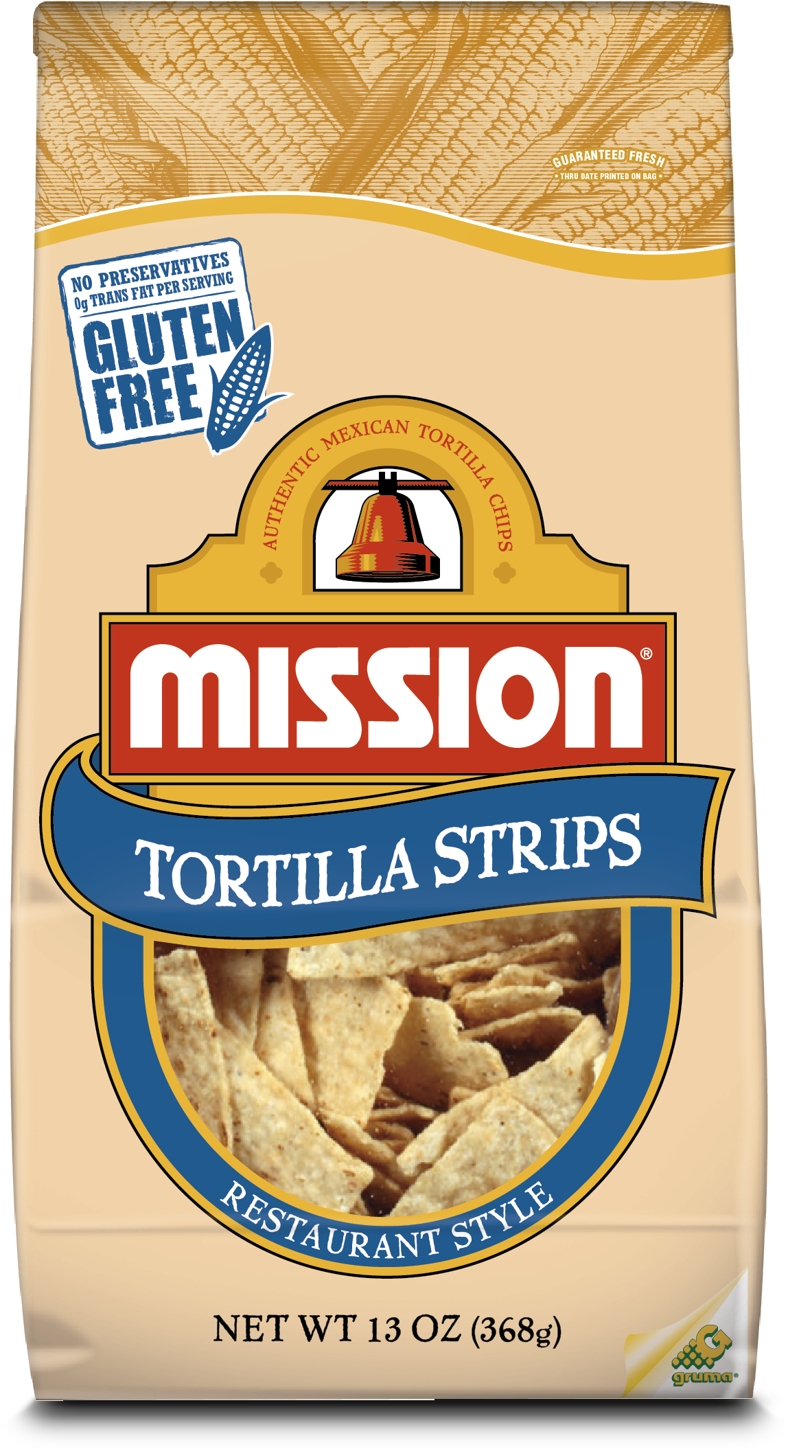 Mission Brown Bag White Corn Strips Is - Mission Tortilla Chips Strips (1650x2550), Png Download