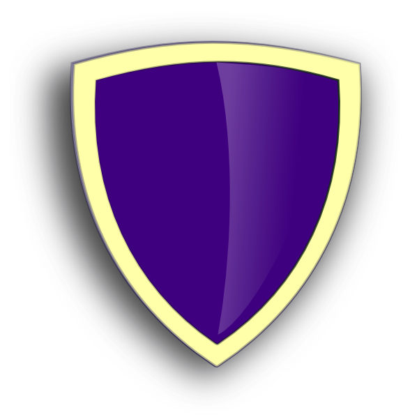 Security Shield Clipart Blank - Purple Shield Logo Png (588x598), Png Download