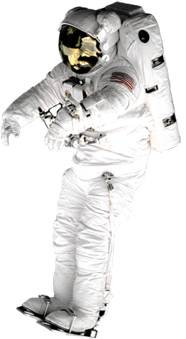 Astronaut In Outer Space - Transparent Background Astronaut Png (284x484), Png Download