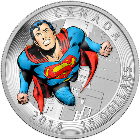 The First One Is Of Fine Silver And Depicts Superman - Canadian Mint Superman Coins (480x480), Png Download