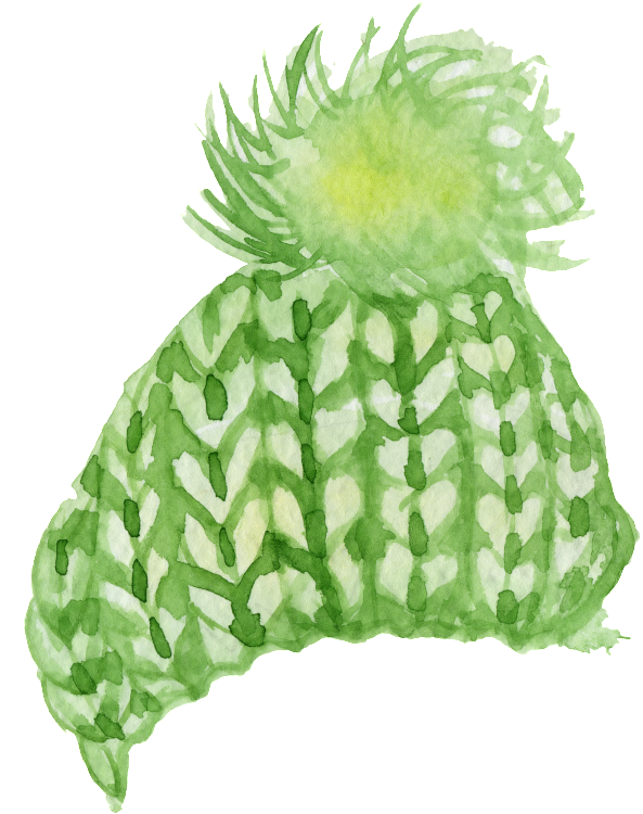 Hand-painted Knitted Hat Png Transparent Material - Portable Network Graphics (650x805), Png Download