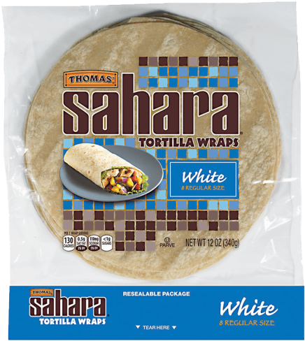 Thomas Sahara White Tortilla Wraps Product - White Wrap Tortilla (515x515), Png Download