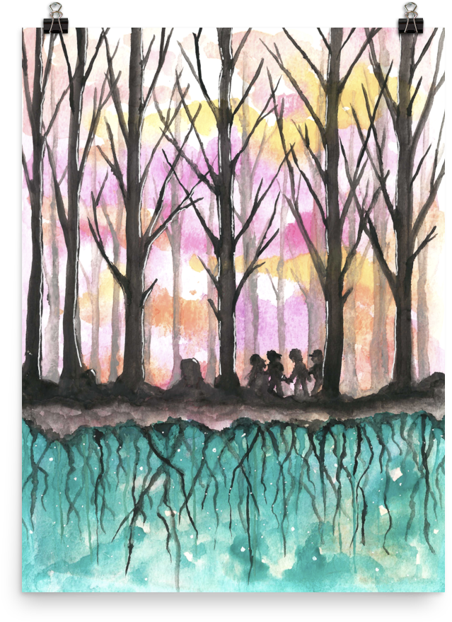 Stranger Things Art The Upside Down (1000x1000), Png Download