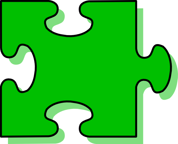 Piece Clip Art At Clker Com Vector - Autism Puzzle Piece Green (600x484), Png Download