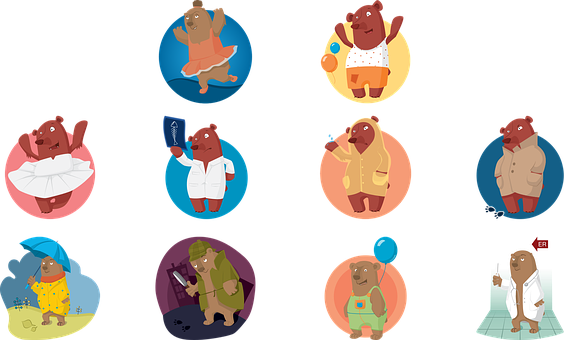 Bear Animal Character Profession Mammal Wi - Пнг Профессия (564x340), Png Download
