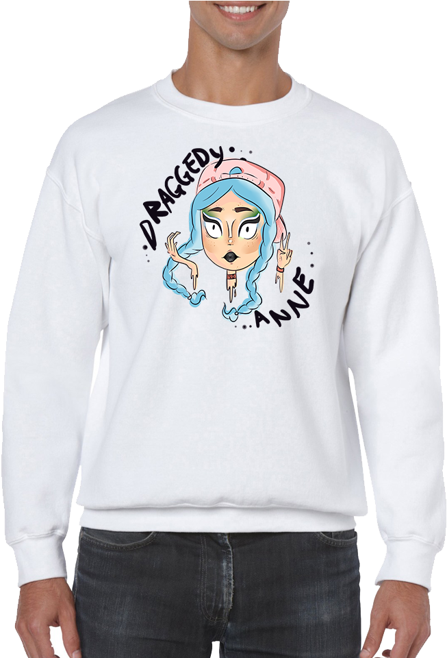 Draggedy Ann "queen Of Backwards Hats" Sweatshirt - Men's Sweatshirt True King Doesn't Need (990x959), Png Download