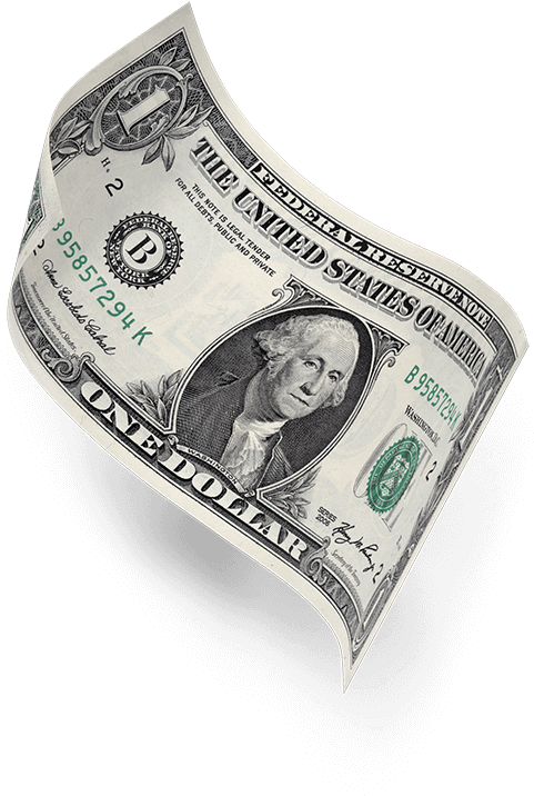 Floationg Dollar Bill - Dollar Bill (517x760), Png Download