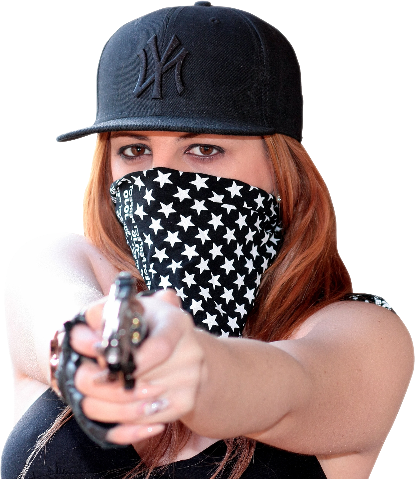 Woman With A Gun Png (1500x1631), Png Download