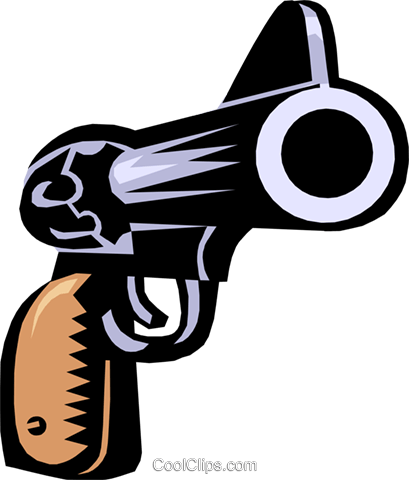 Hand Gun Royalty Free Vector Clip Art Illustration (409x480), Png Download