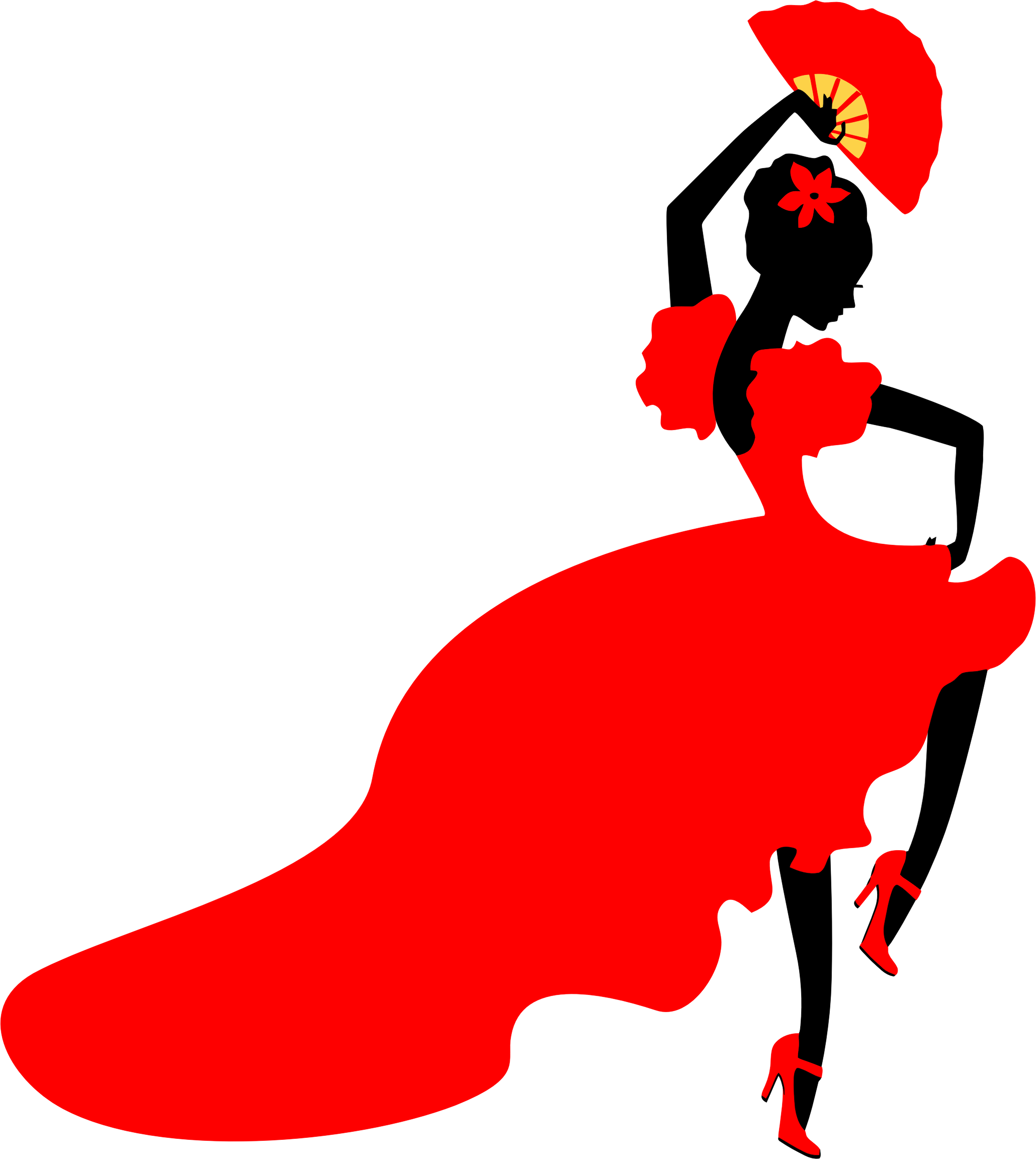 This Free Icons Png Design Of Lady Flamenco Dancer (2060x2304), Png Download